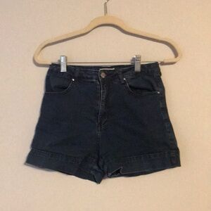 Classic Black Denim Women's Shorts